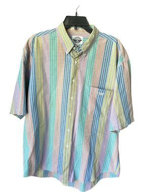 Dockers Men's Pastel Multicolor Striped Button-Down Shirt